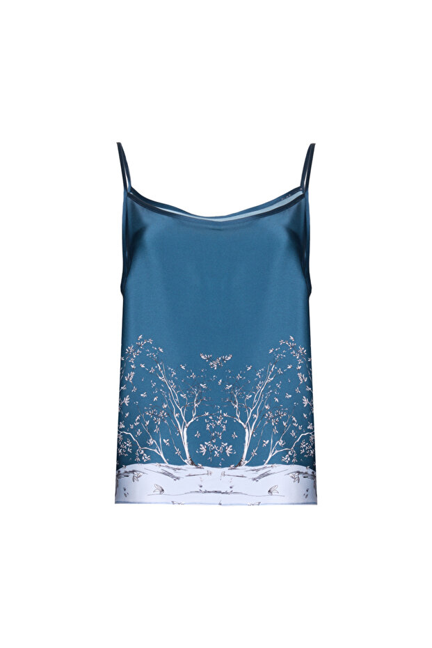Patterned Silk, Strap Undershirt - 1