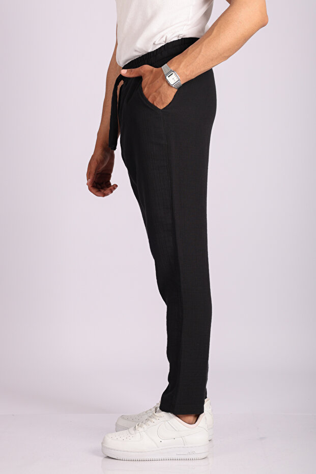 Müslin Kumaş Erkek Basic Pantolon - 6