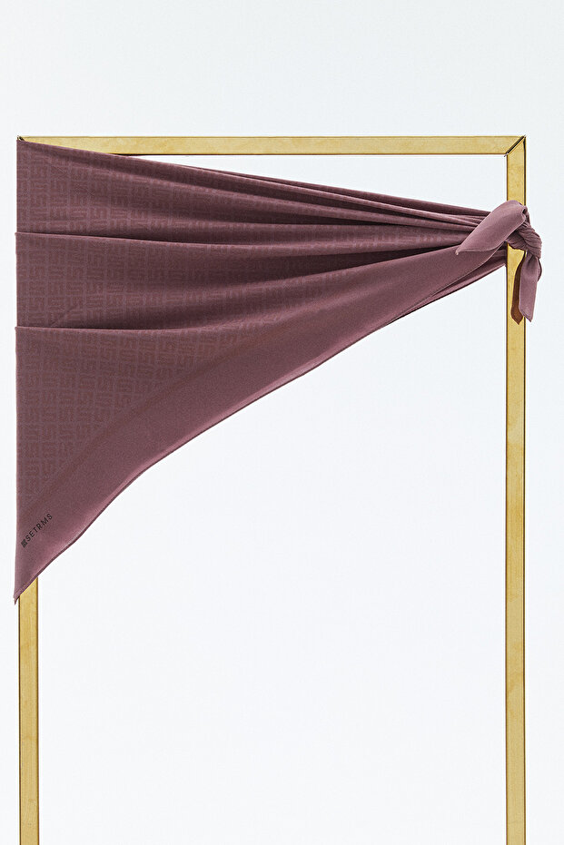 Logolu Çerçeveli Lyocell Eşarp - 6