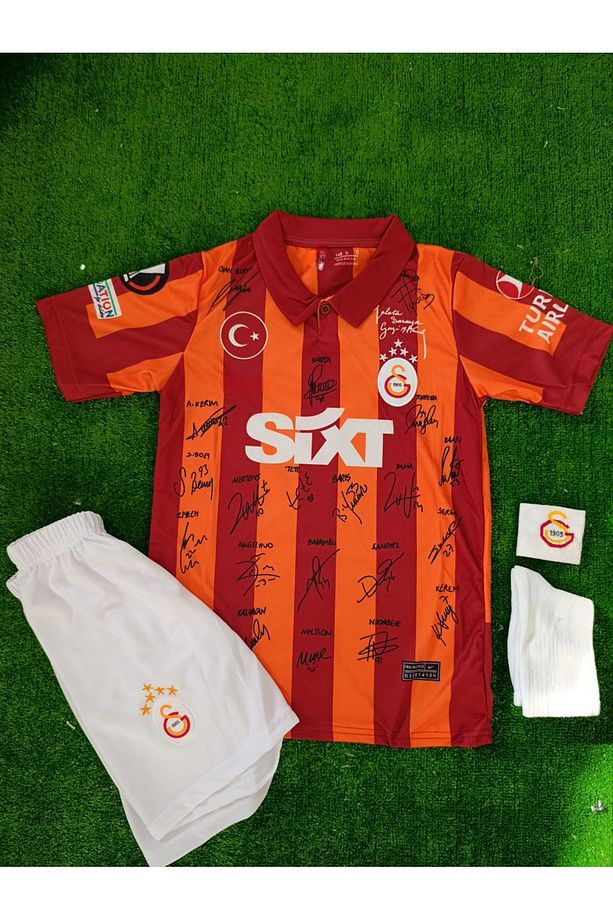 G.a.l.a.t.a.s.a.r.a.y. #9 Mauro I.'c'a'r'di'. Imzalı 100. Yıl 5 Yıldızlı Çocuk Forma Çorap Bileklik - 2