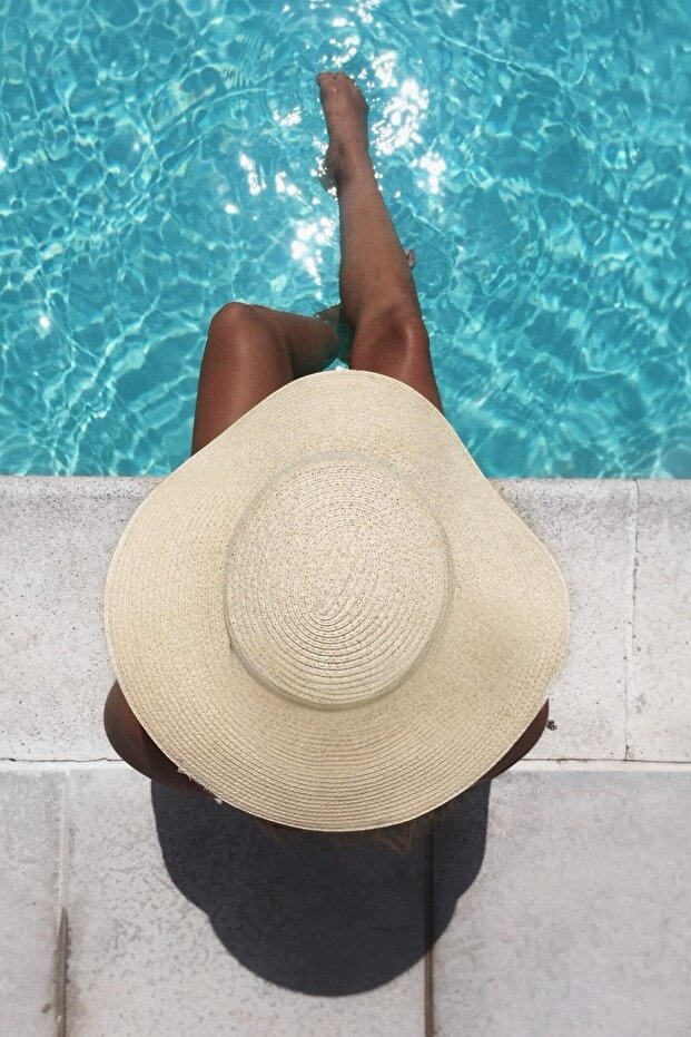 Geniş Hasır Şapka - 1