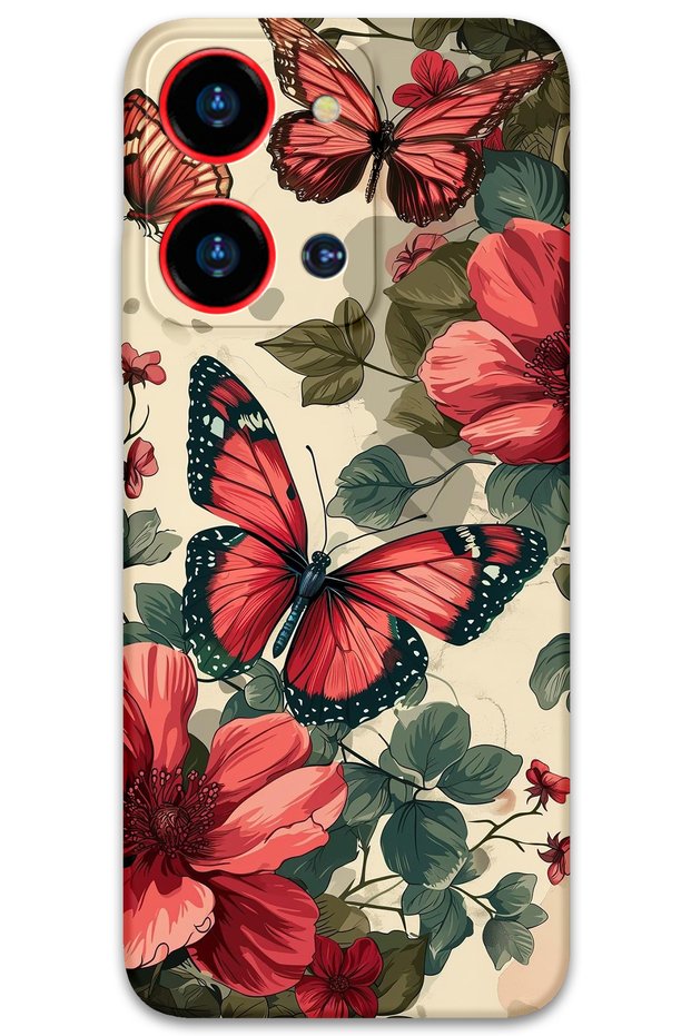 Reeder S19 Max Pro S Zoom Compatible Butterfly Pattern Phone Case + Screen Protector - 5795