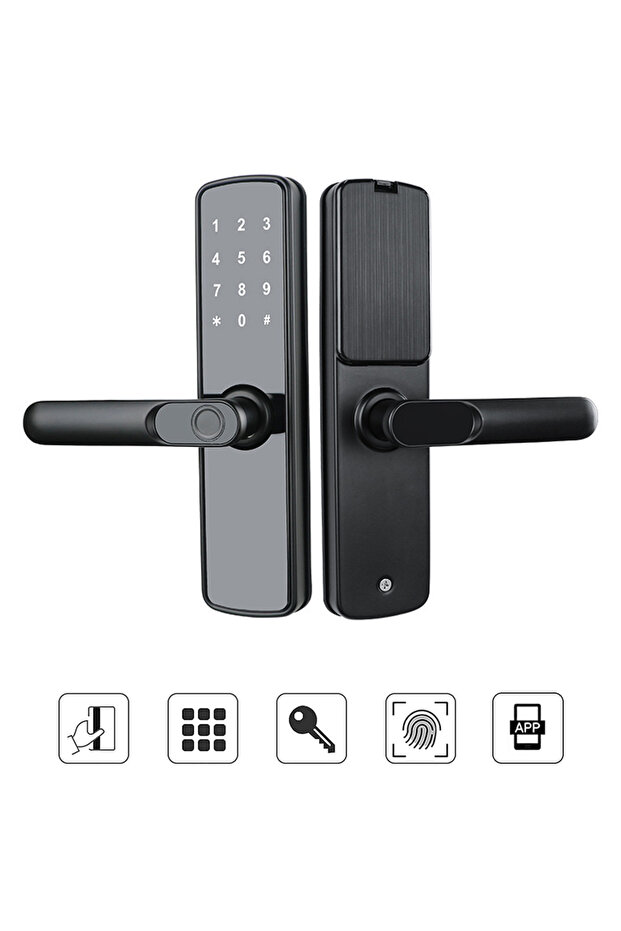 قفل باب إلكتروني متعدد الوظائف ببصمة الإصبع - 2