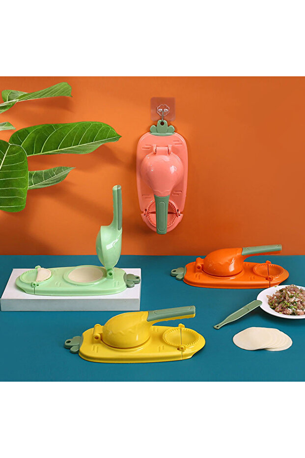 أدوات خبز المطبخ المصنوعة يدويًا 2 في 1، صانعة الزلابية، مكبس الزلابية، قالب لف الزلابية المحمول - 1