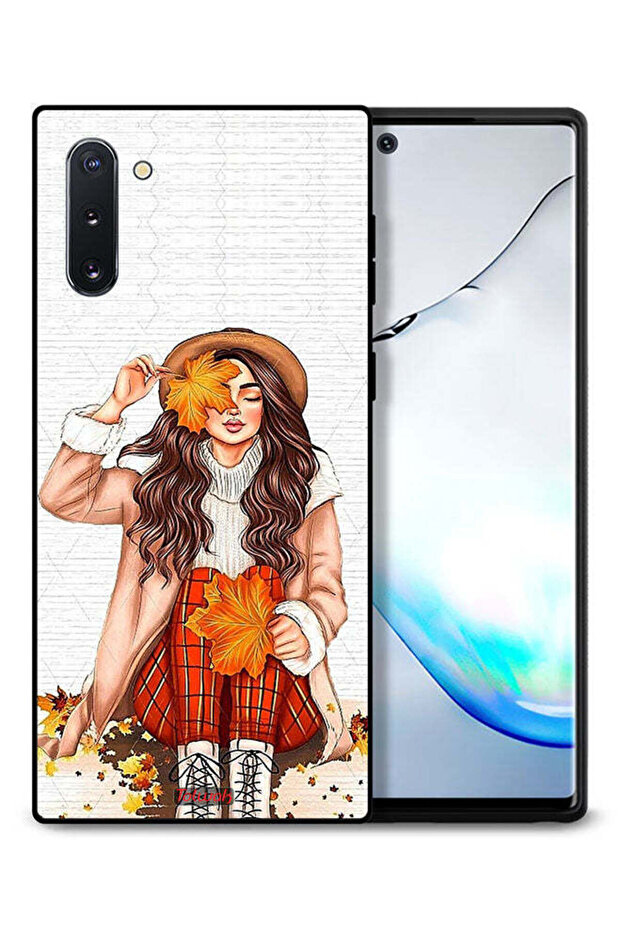 Samsung Galaxy Note 10 Protective Case Cover Holding Autumn Leaves Art