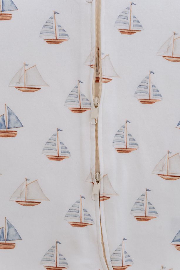 0.5 TOG Yazlık Bebek Ve Çocuk Uyku Tulumu - Pureline Series - Sail Boats - 8