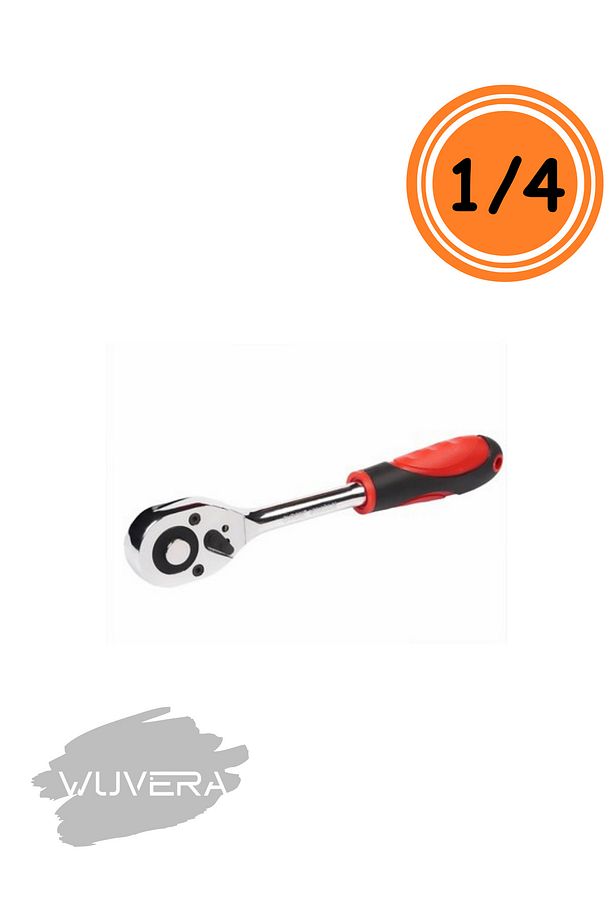 1/4” Lokma Cırcır Kolu – Bisiklet, Motosiklet ve Araba Tamirleri İçin Kompakt Anahtar - 1
