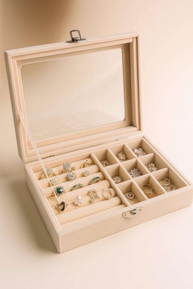 Portable Jewelry Box Travel Type Jewellery Case Necklace Ring Earring Organizer Jewelry Organizer