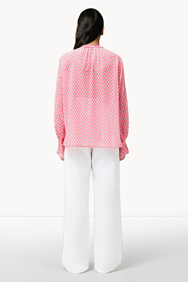 بلوزة برقبة ماندرين عادية - 5