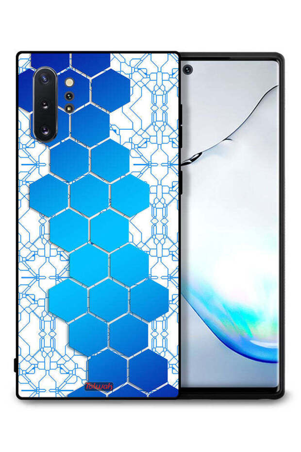 Samsung Galaxy Note 10 Plus Protective Case Cover Honeycomb Hexagon Icon Networks