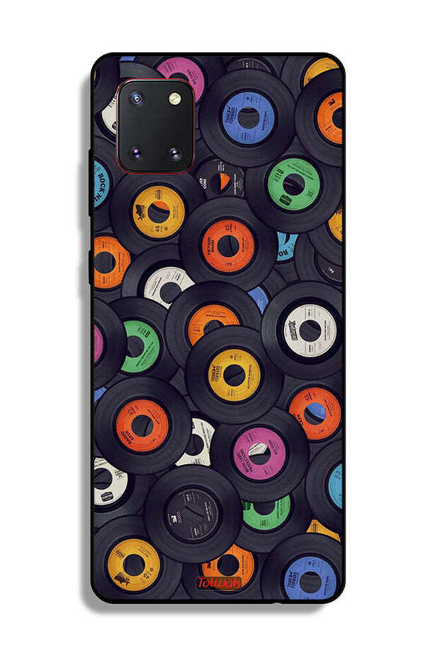 غطاء حماية لهاتف سامسونج جالكسي نوت 10 لايت بنقشة أقراص مضغوطة - 2