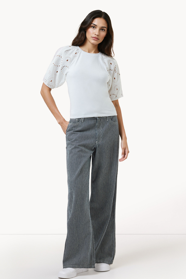 Regular Cotton Blend Crew Neck T-Shirt