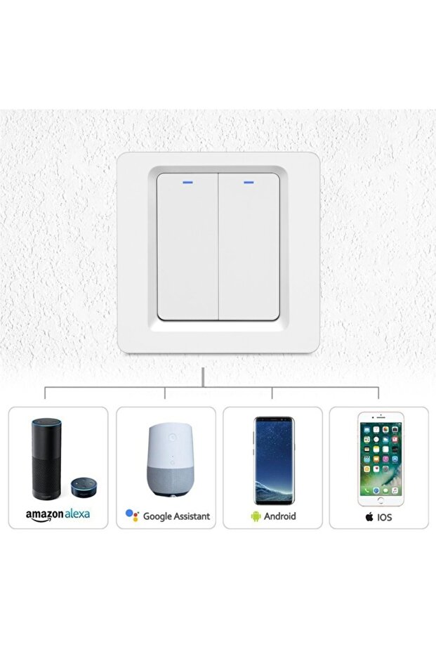 ® Smart Switch, Wireless 2.4GHz, Push Button with Return, Classic Design, LED Lighting, 2 Ph - 4