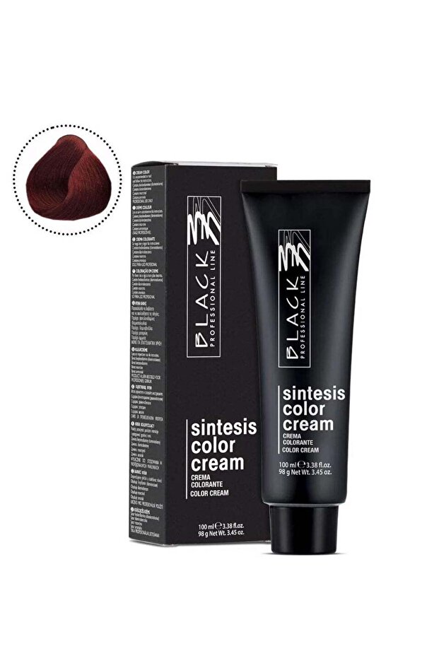 Black Professional Sintesis Color Cream 4.67 / 5.62 – Vibrant Chaianti Red Hair Color – 100ml