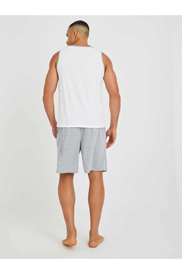 طقم تانك وشورت سادة بقصّة عادية - 5