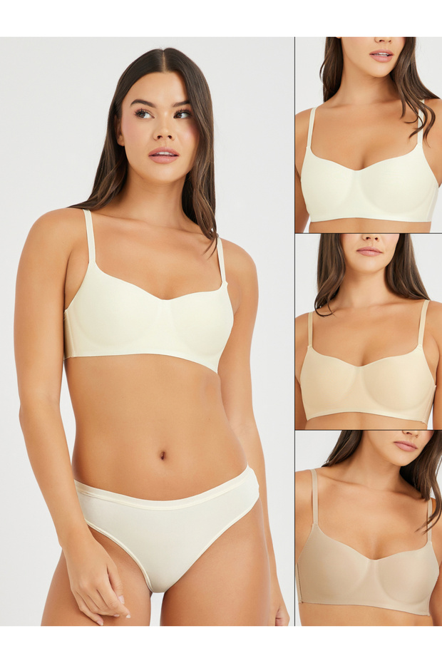 Pack of 3 - Padded Non-Wired Bonded T-Shirt Bra