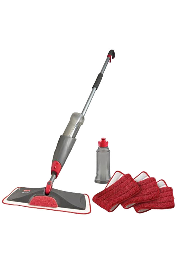 1Piece Handheld Floor Cleaning Spray Mop With Towels Set Multicolour