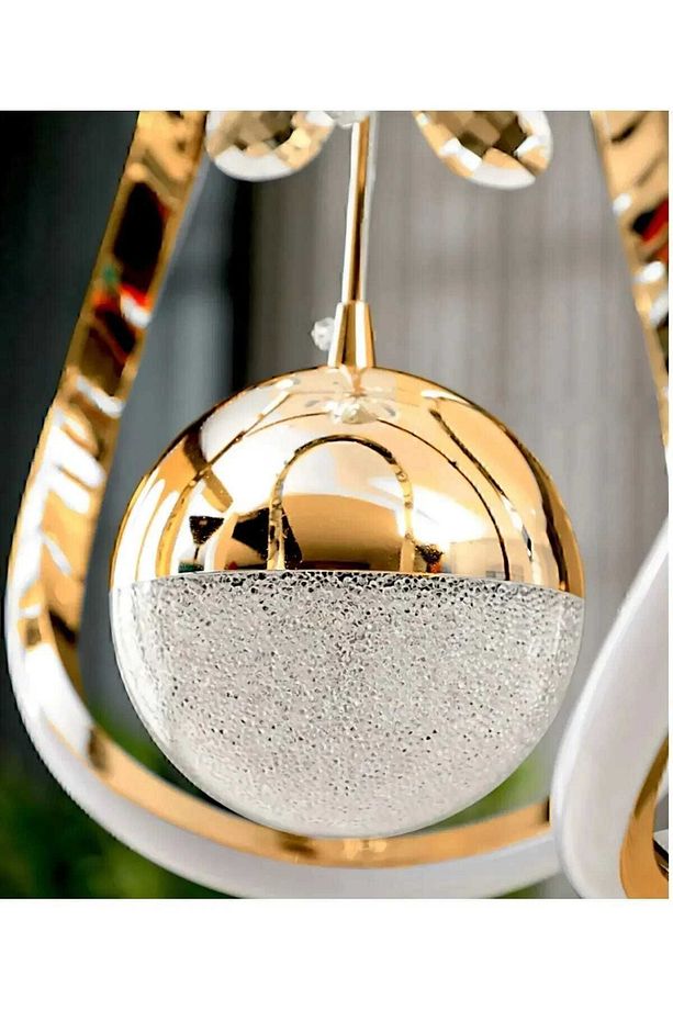 Liora Model Gold Kaplama Salon Mutfak Oturma Yatak Odası Duvar Şık Modern Led Aplik - 2