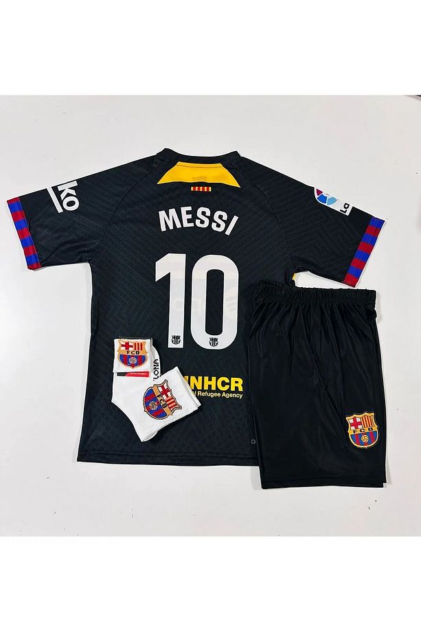 F.c B.a.r.c.e.l.o.n.a 2024-25 Yeni Sezon Lionel Messi Konsept Çocuk Forması (ARMALI SET) - 2