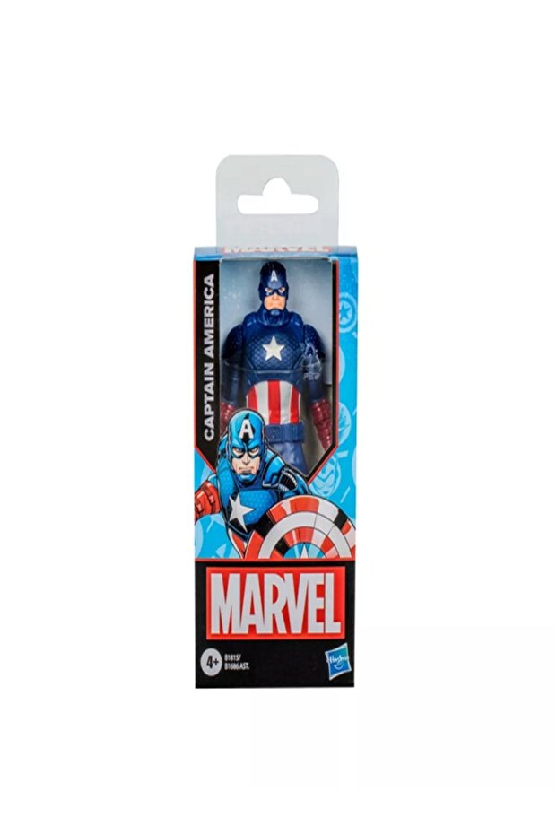 مجسم كابتن أمريكا الأساسي من مارفل متعدد الألوان، 6 بوصات - 3