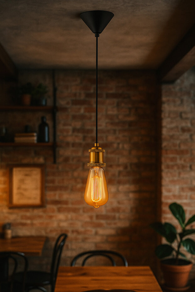 Bronz Duy Sarkıt Avize E27 Metal Bronz Duy Takımı - 1