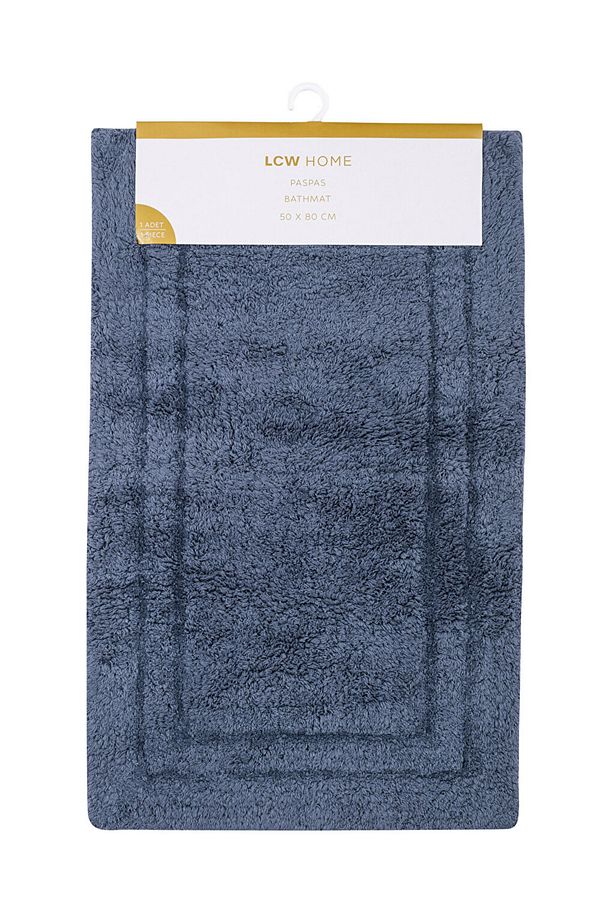 LCW HOME Mavi Desenli Banyo Paspası 50x80 cm - 2