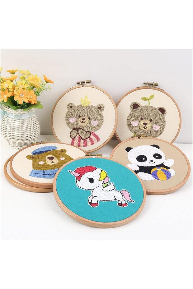 16x16 cm - Başlangıç Punch Seti ( Panç Seti ) Hayvan Desenli, Yeni Başlayanlar İçin Deneme Seti - 5