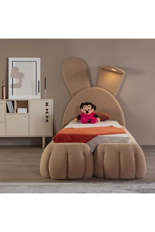 Most Bunny Tek Kişilik Karyola Teddy Kumaş 120x200 Yatak İçindir(Evinize Teslim) - 3