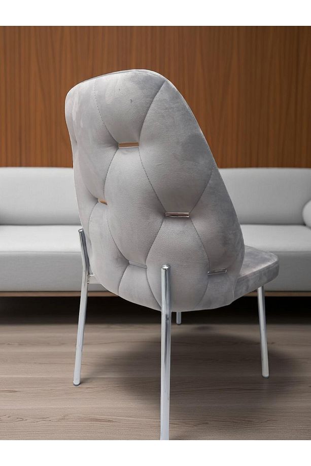 Açelya Silver 4 Kişilik BabyFace Salon & Mutfak Masa Takımı Mdf Lak Panel - 4