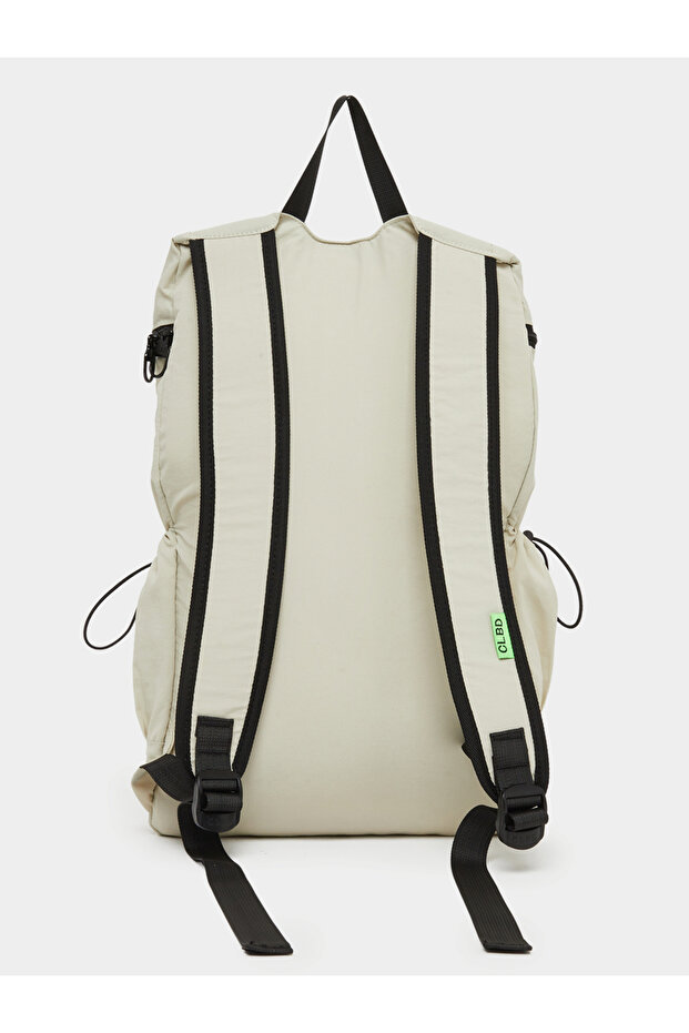 حقيبة ظهر صلبة مع إغلاق بسحاب وتفاصيل رباط - 2