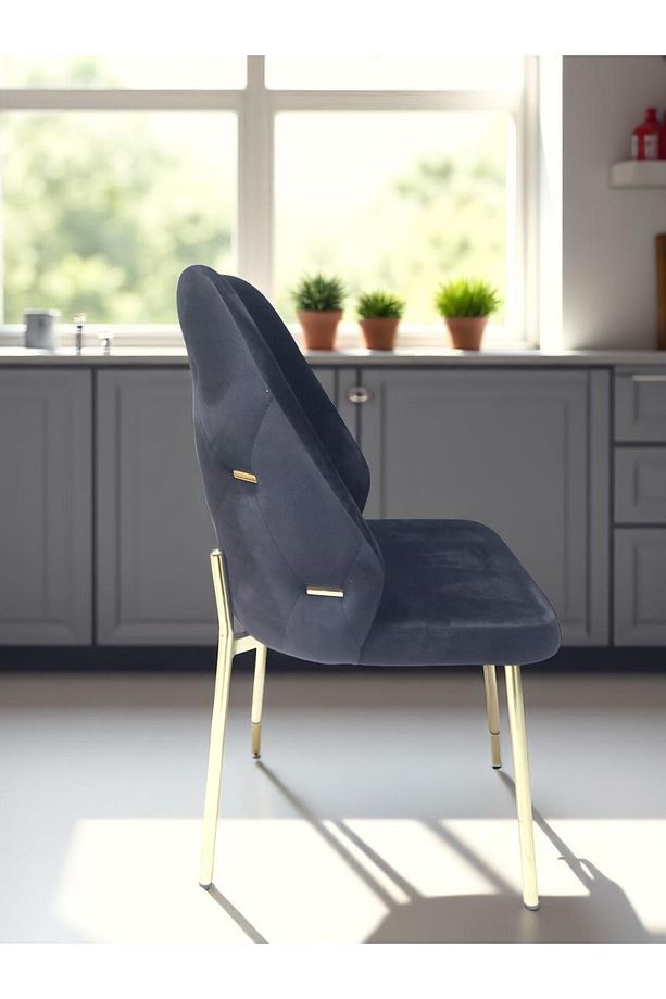 Açelya Gold 6 Kişilik BabyFace Salon & Mutfak Masa Takımı Mdf Lak Panel - 4