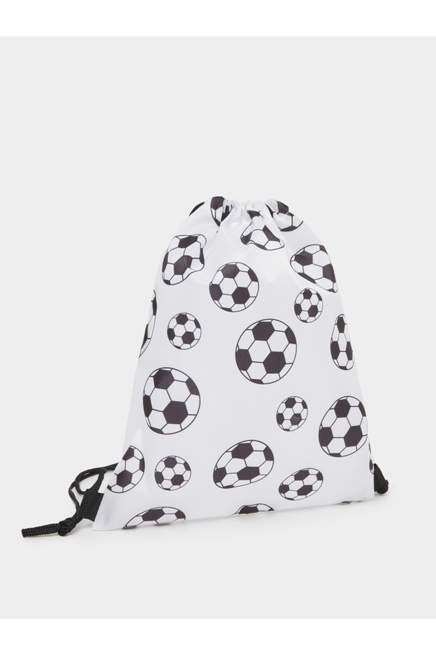 Graphic Printed Backpack with Drawstring Closure - 1