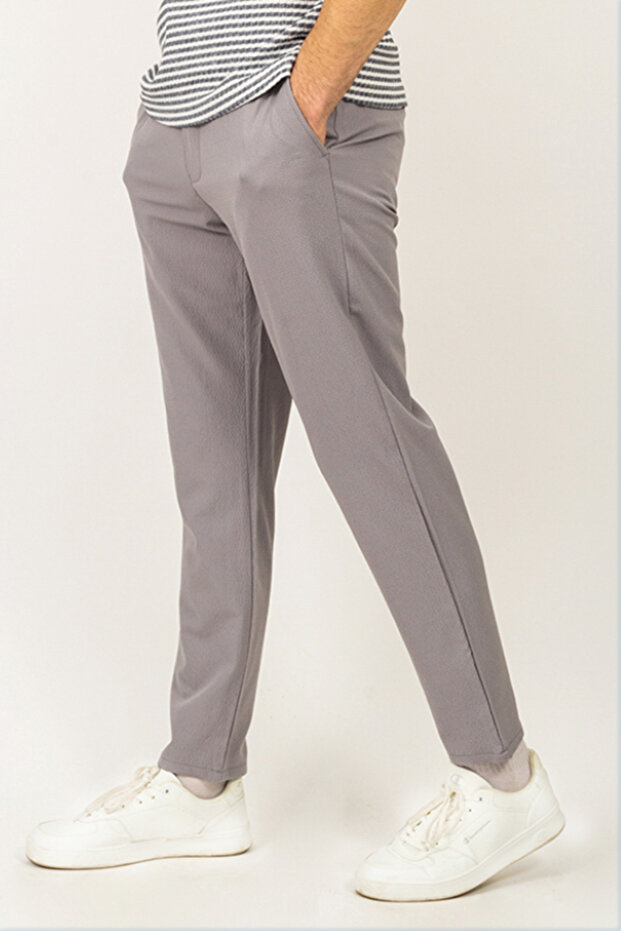 Beli Lastikli Basic Desen Jogger Pantolon - 2
