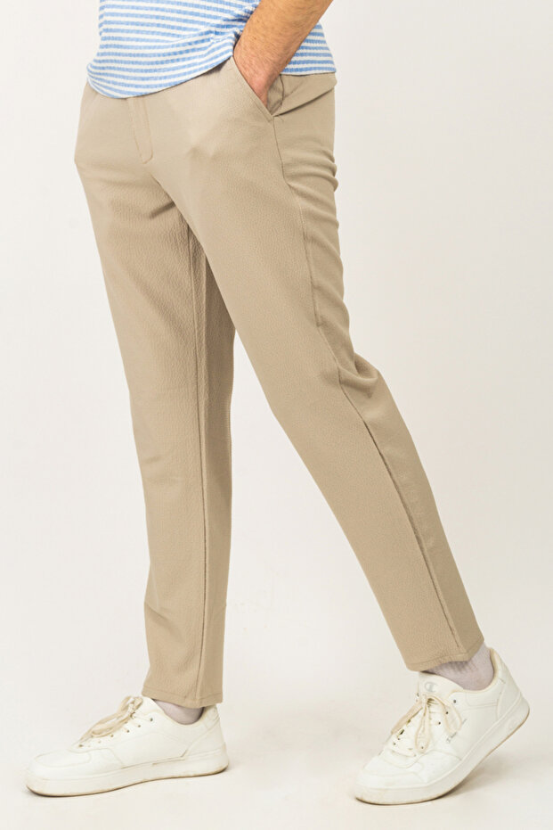 بنطال رياضي بنمط أساسي مع خصر مطاطي - 3