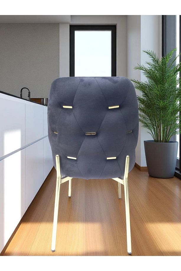 Açelya Gold 6 Kişilik BabyFace Salon & Mutfak Masa Takımı Mdf Lak Panel - 6