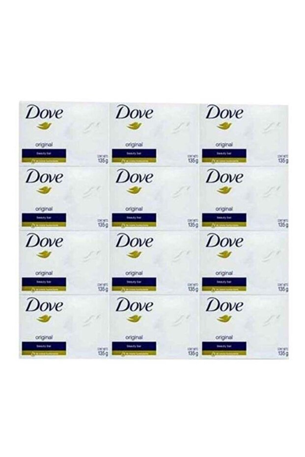 12-Piece Original Beauty Soap Bar White 135 grams