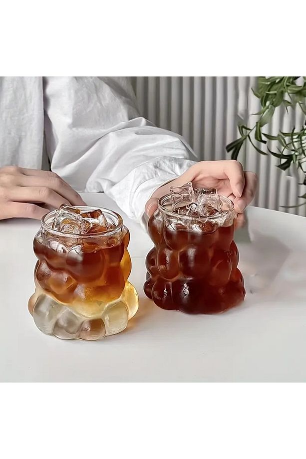 2 Adet Boncuk Şekli Isıya Dayanıklı 325ml Borosilikat Bardak Kahve Ve Sunum Bardağı Üzüm Bardak - 4