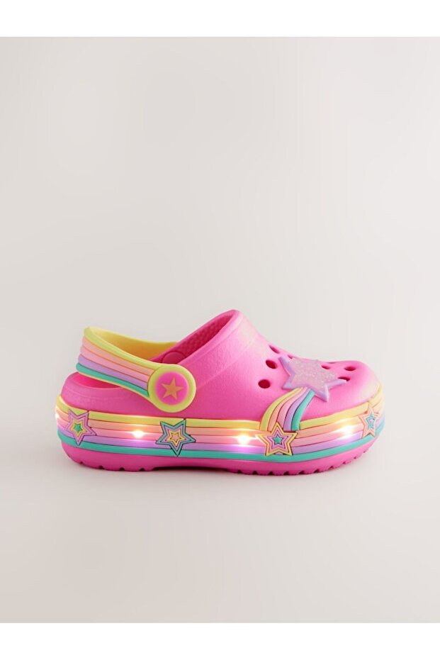 Pink Star Patterned Lighted Slippers / Sandals - 4