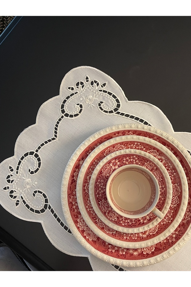 6-Piece White Business American Service Floral