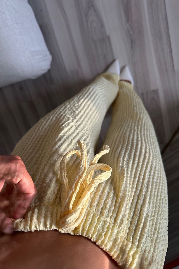 PREMIUM GOFRE KUMAŞ YÜKSEK BEL PANTOLON - 3