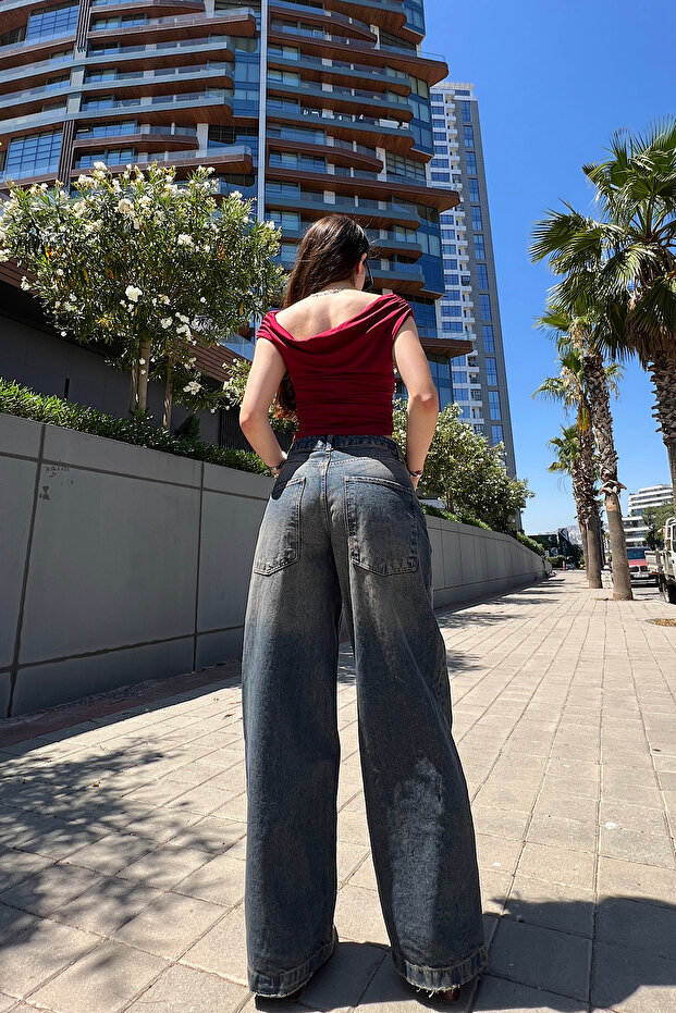 Düşük bel baggy jean - 4
