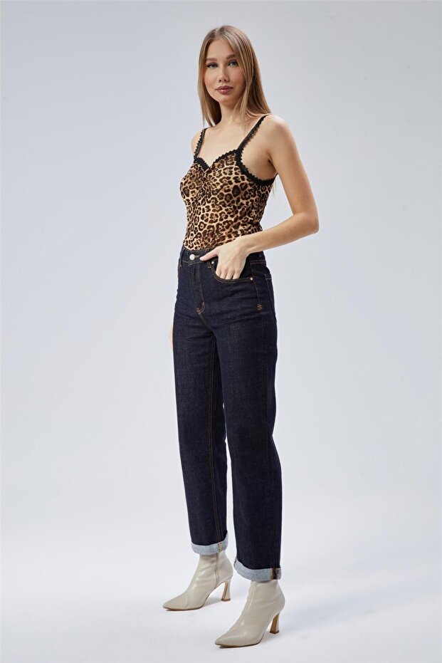 Jean Katlı Paça Pant - 3