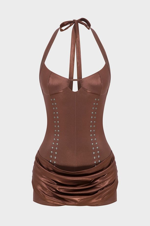 Athena Playsuit - Kahverengi - 8
