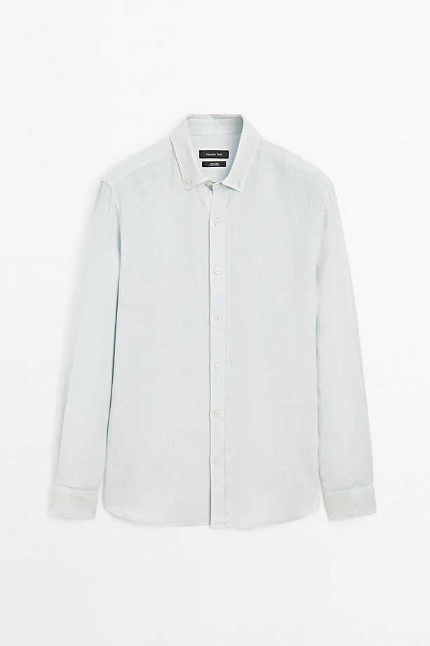 %100 keten regular fit gömlek - 5