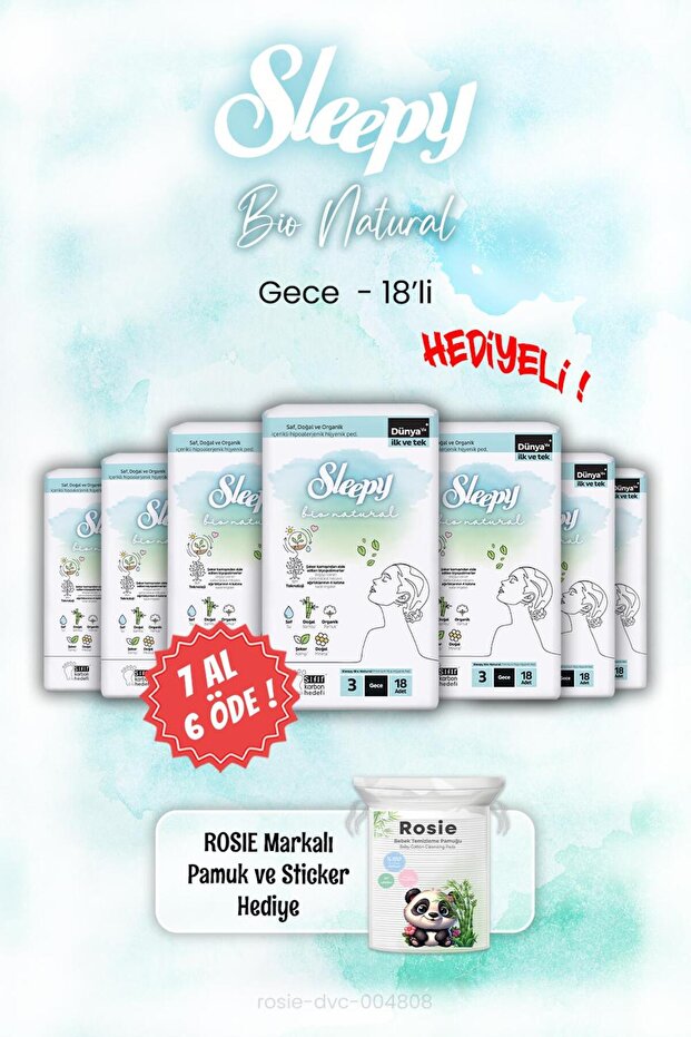 Bio Natural 7 Buy 6 Pay Night Pad 18 Pcs and Rosie