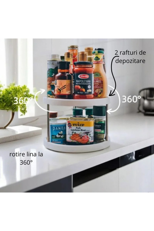 Rotating kitchen organizer 2 levels - 5