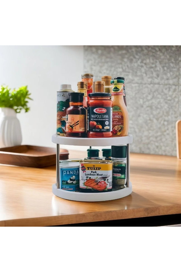 Rotating kitchen organizer 2 levels - 4