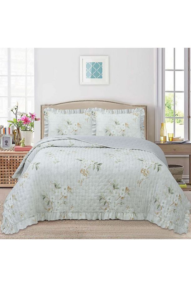 Breeze Fırfırlı Çift Kişilik Yatak Örtüsü Seti - 260x240 cm - 2