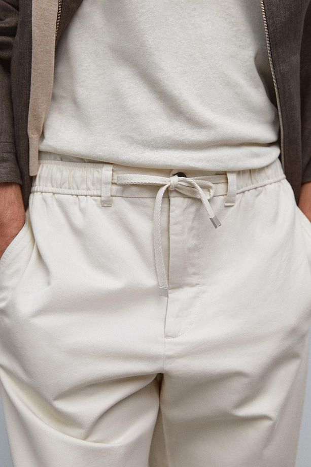 Pamuk karışımı jogger pantolon - 4