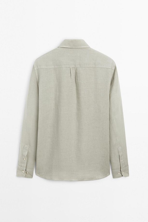 %100 keten regular fit gömlek - 4